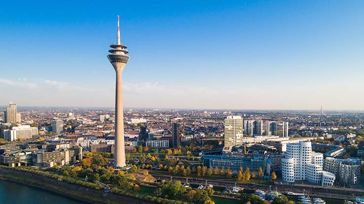 Ein Blick auf die Stadt Düsseldorf.
